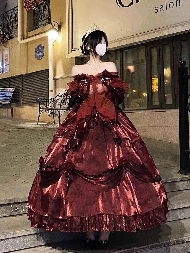 LT-57 豪華姫系 lolita 可愛 レトロ風 オリジナル 洋服 ロリータ ワンピース 美しい刺繍
