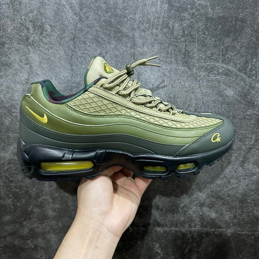 新品未使用 ナイキ スニーカー Corteiz x Nike Air Max 95 カジュアルシューズ 男女兼用 アーミーグリーン