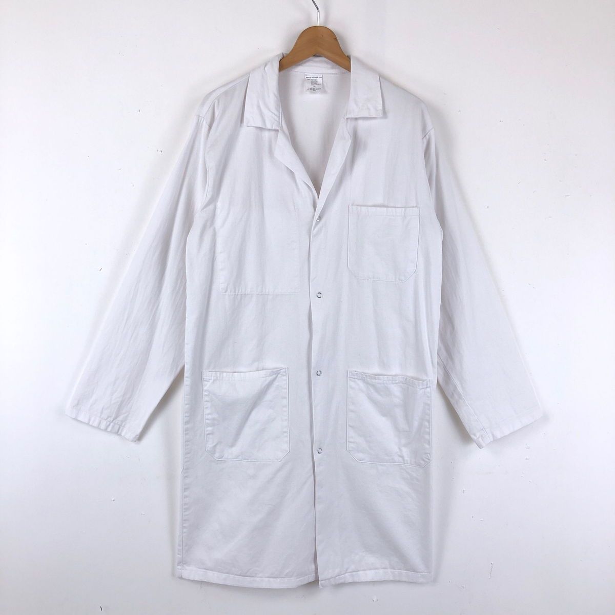 【古着】 VETIWORK ワークコート 薄手 スナップボタン ホワイト系 メンズM 【中古】 n047613