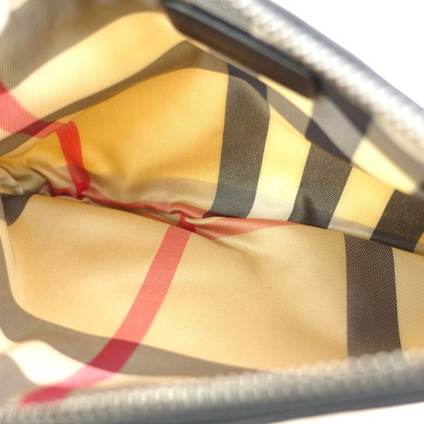 BURBERRY / バーバリー □ポーチ 小物入れ ナイロンレザー イエロー 未  