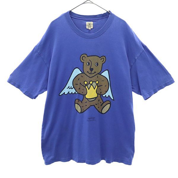 カステルバジャック プリント 半袖 Tシャツ M ブルー Castel