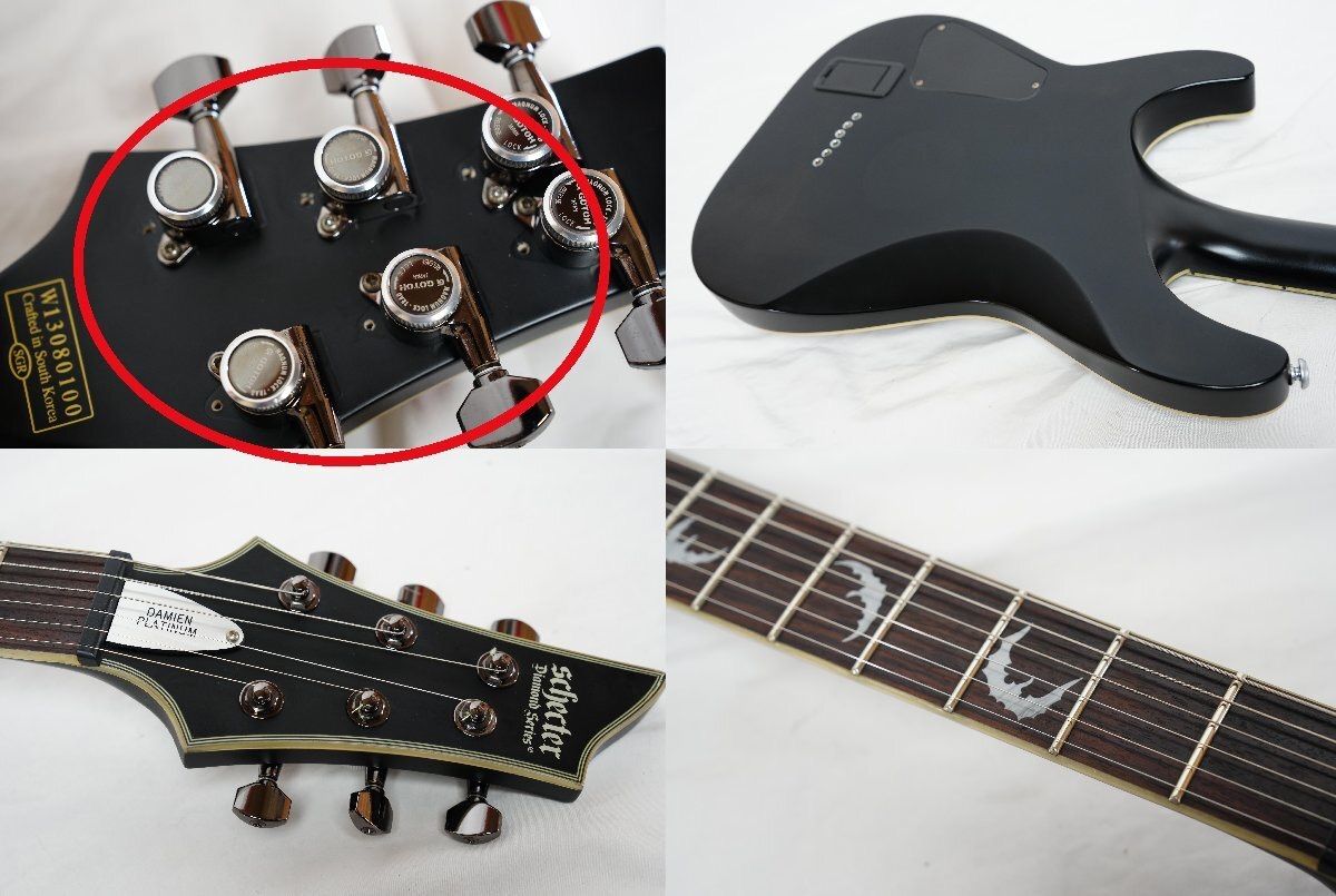☆Schecter☆DAMIEN PLATINUM SATIN BLACK EMGピックアップ搭載