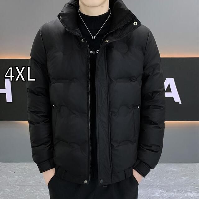 4XL 春 コーデ メンズ 服 シンプル ファッション オシャレ 大人 かっこいい 大きいサイズ ストリート 紳士服 冬 ダウン ジャケット カジュアル スタンド 厚手 暖かい