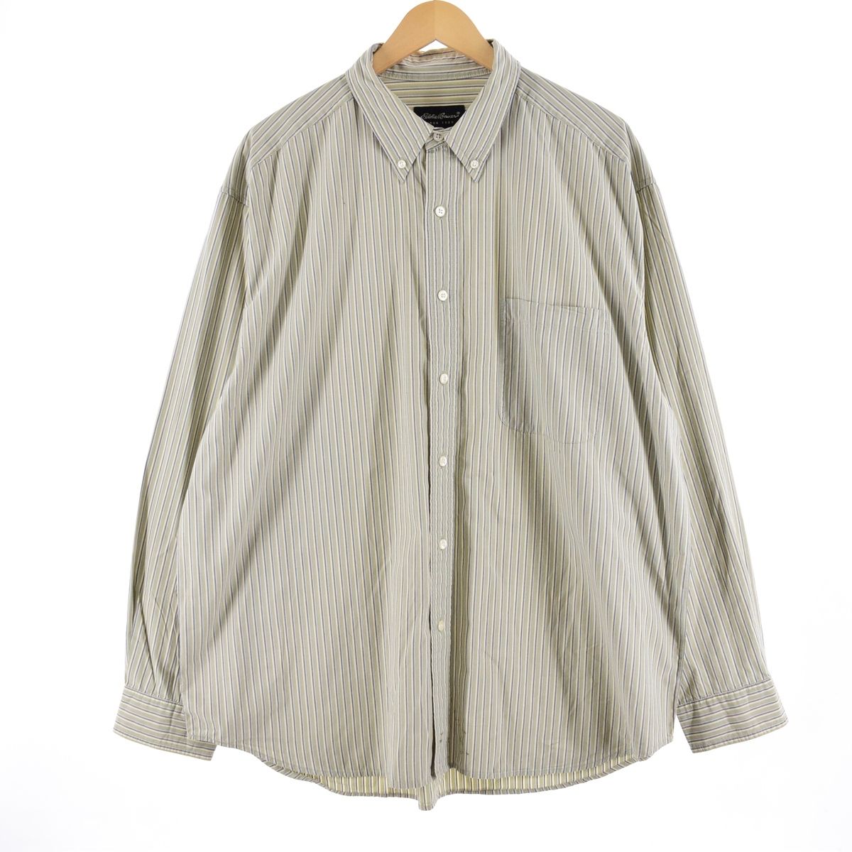 古着 エディーバウアー Eddie Bauer 長袖 ボタンダウンストライプシャツ メンズXL/eaa343543