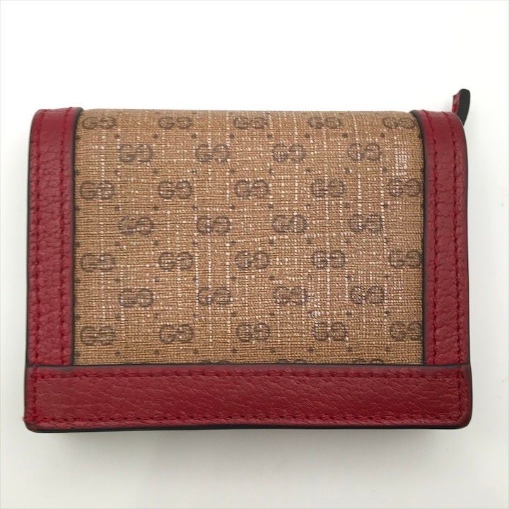 良品 GUCCI グッチ GG ドラえもん コラボ コンパクト 財布 ウォレット ブラウン レッド k3650 - メルカリ