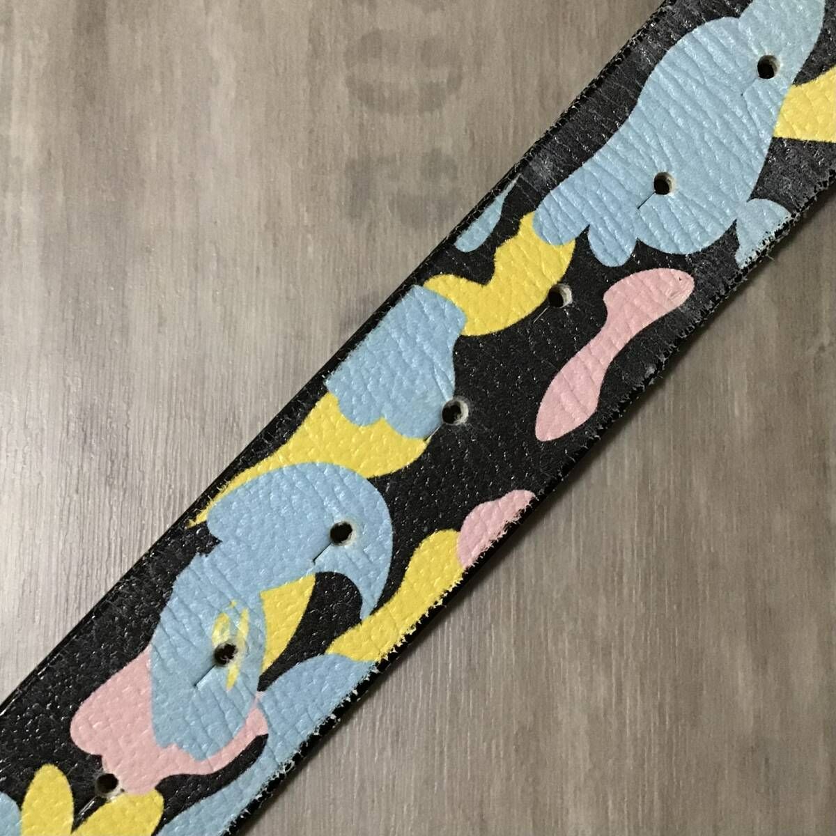 ☆激レア☆ マルチカモ レザー ベルト Lサイズ a bathing ape leather