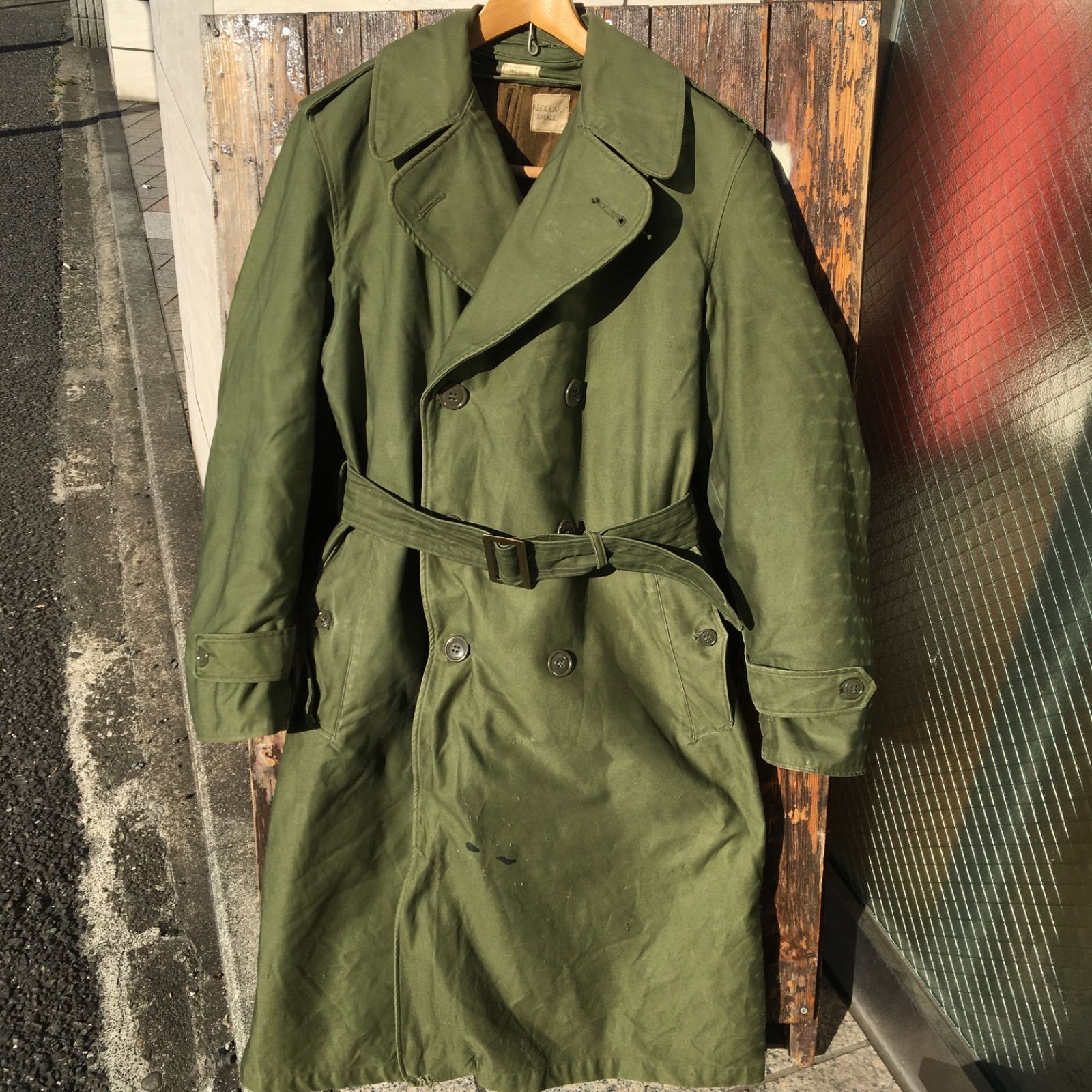 50's Vintage【US ARMY】ビンテージ 米軍 M-54 OVER COAT OG-107 アメリカ軍 オーバーコート トレンチコート  実物 ミリタリー オリジナル◇Size：US-S - メルカリ