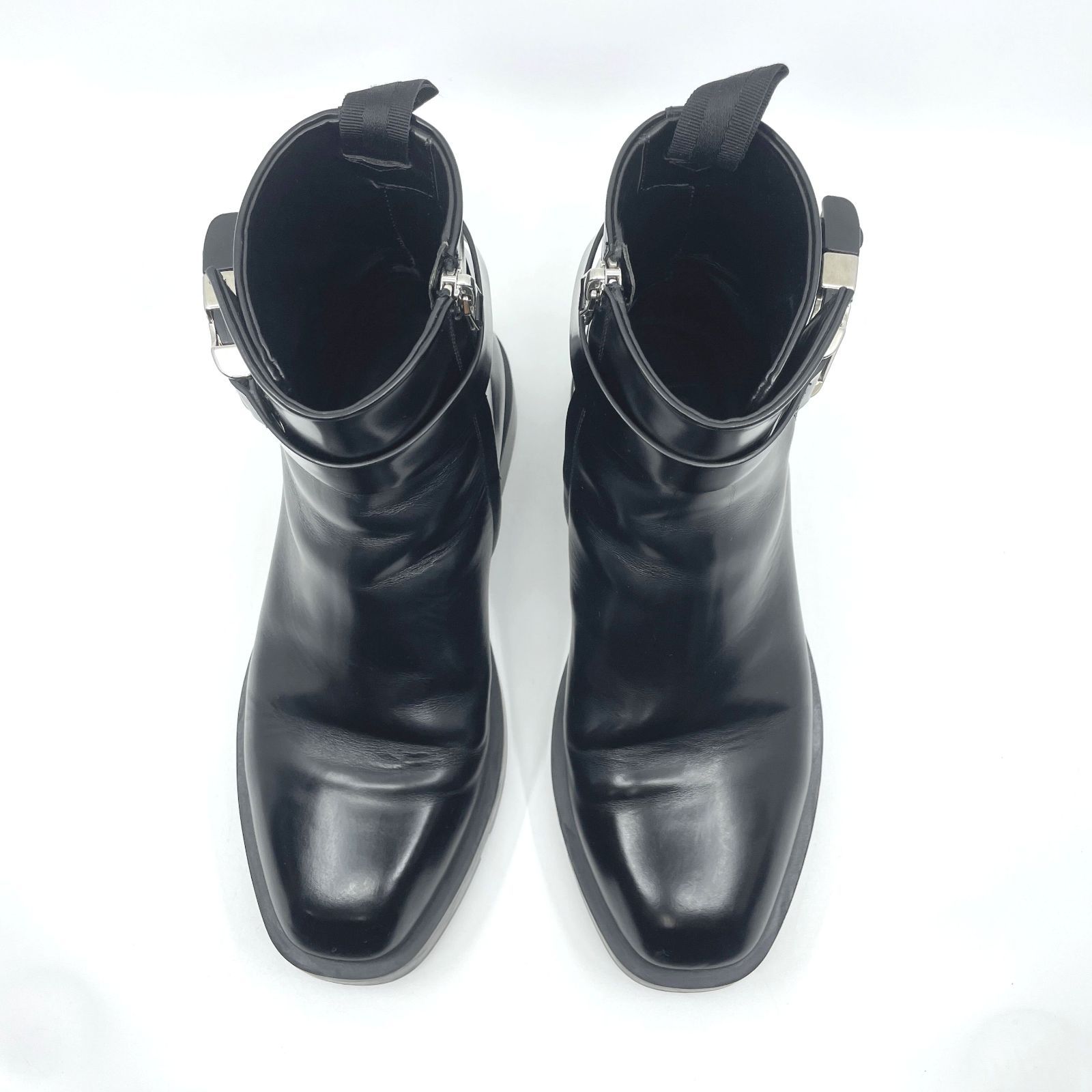 中古美品 GIVENCHY 4Gバックルブーツ 黒 レザー 40 25.5㎝相当 - メルカリ