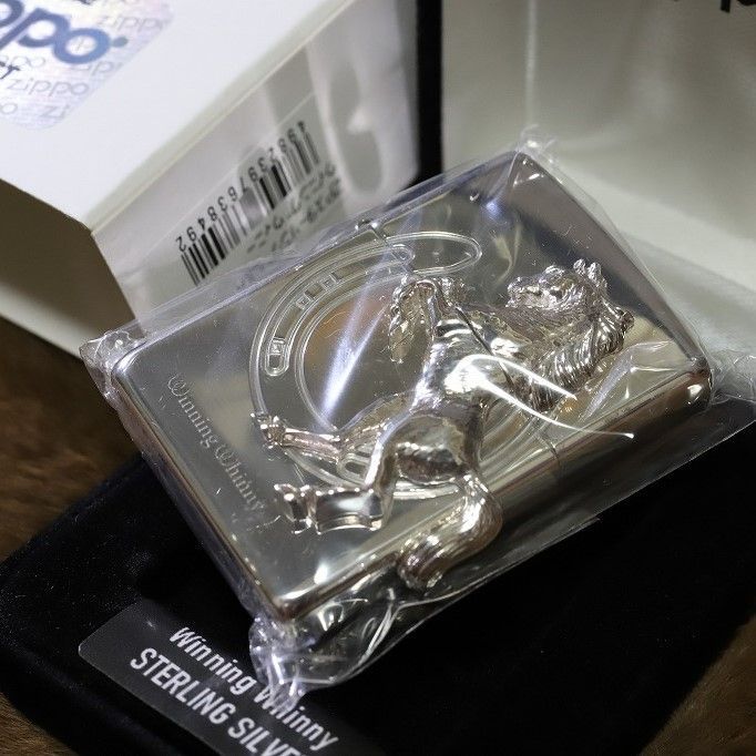 ZIPPO ウイニングウイニー 純銀モデル ジッポ ライター 馬 競馬