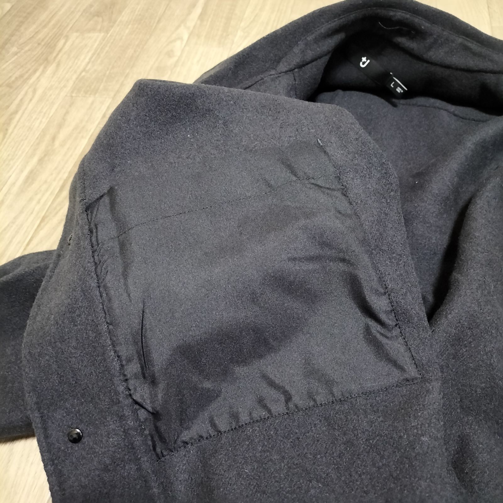 綺麗☆+J UNIQLO JILSANDER ウールブレンドオーバーサイズシャツ