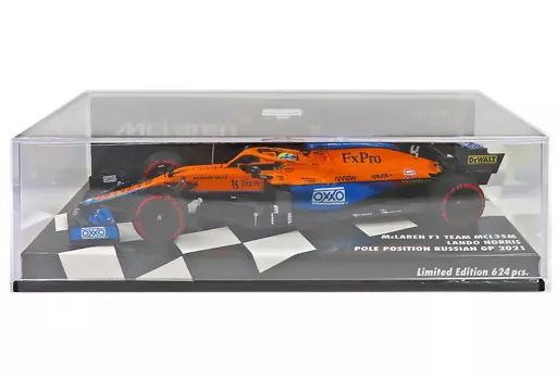 ミニカー　1/43 マクラーレン F1 チーム MCL35M ランド・ノリス ロシアGP 2021 F1初ポールポジション 「MINICHAMPS」 [537215904] 中古】ミニカー 1/43 マクラーレン F1 チーム MCL35M ランド