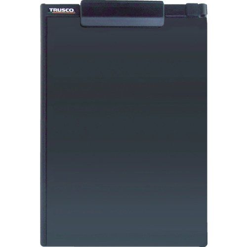 ペンホルダー付クリップボード マグネット付 A 4縦 黒 TRUSCO トラスコ