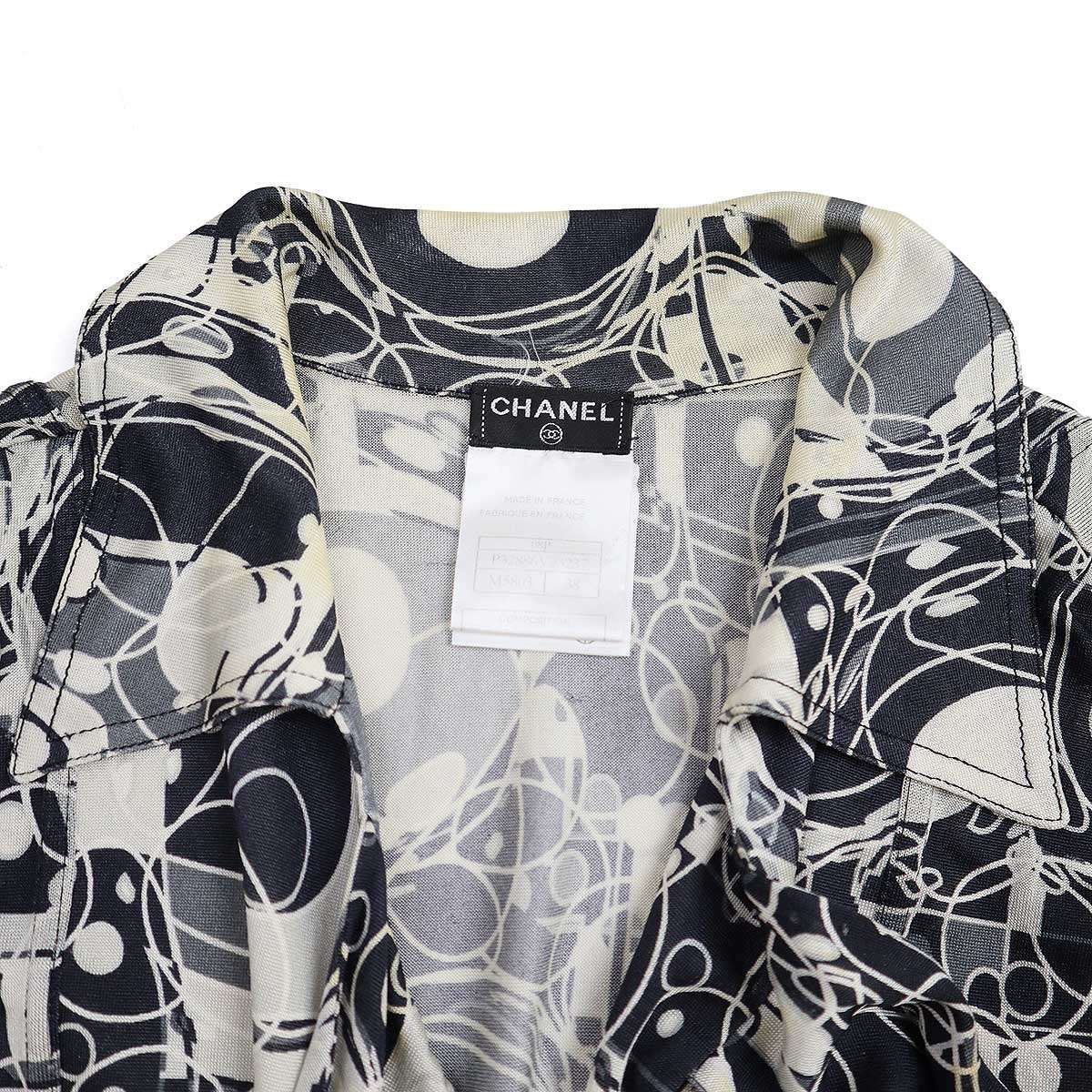 CHANEL シャネル 2008年 リボンネックシルクノースリーブ