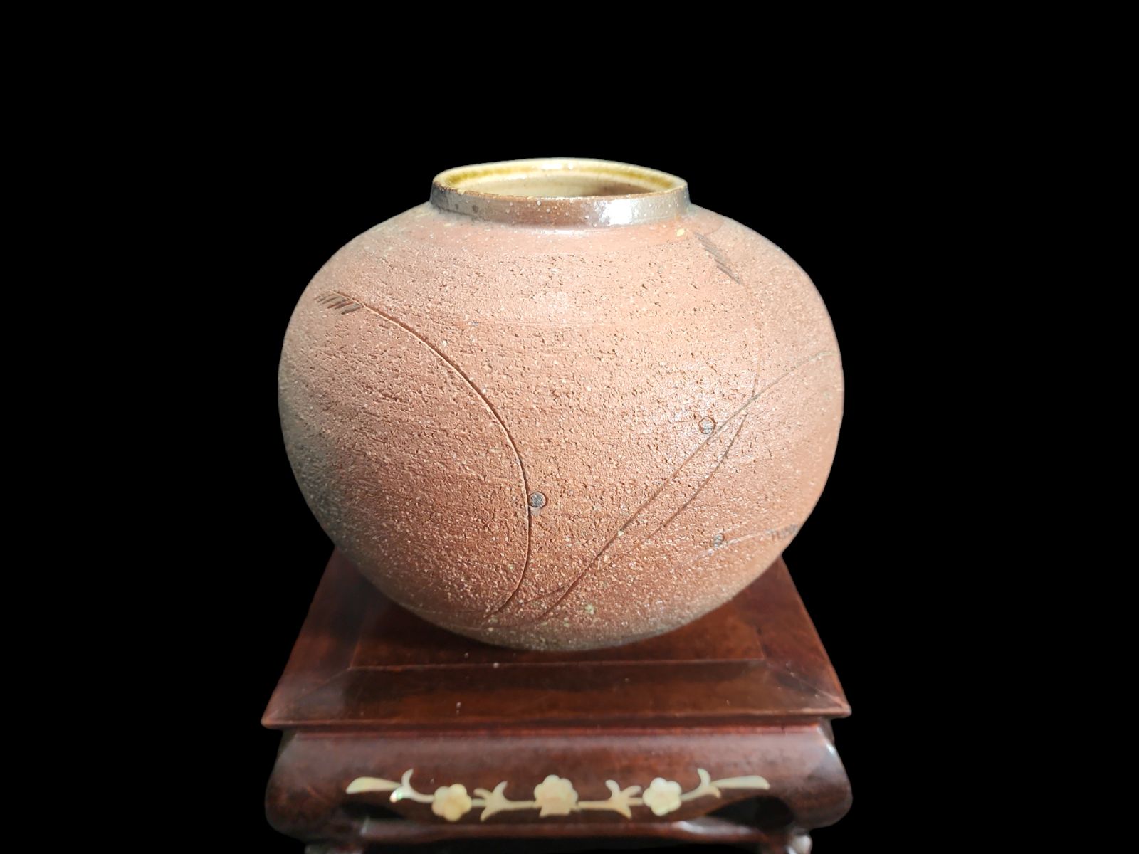 信楽焼 42cm 銘有 壺 花瓶 レトロ アンティーク 信楽焼 42cm 銘有 壺 花瓶 レトロ アンティーク 信楽焼 42cm 銘有 壺