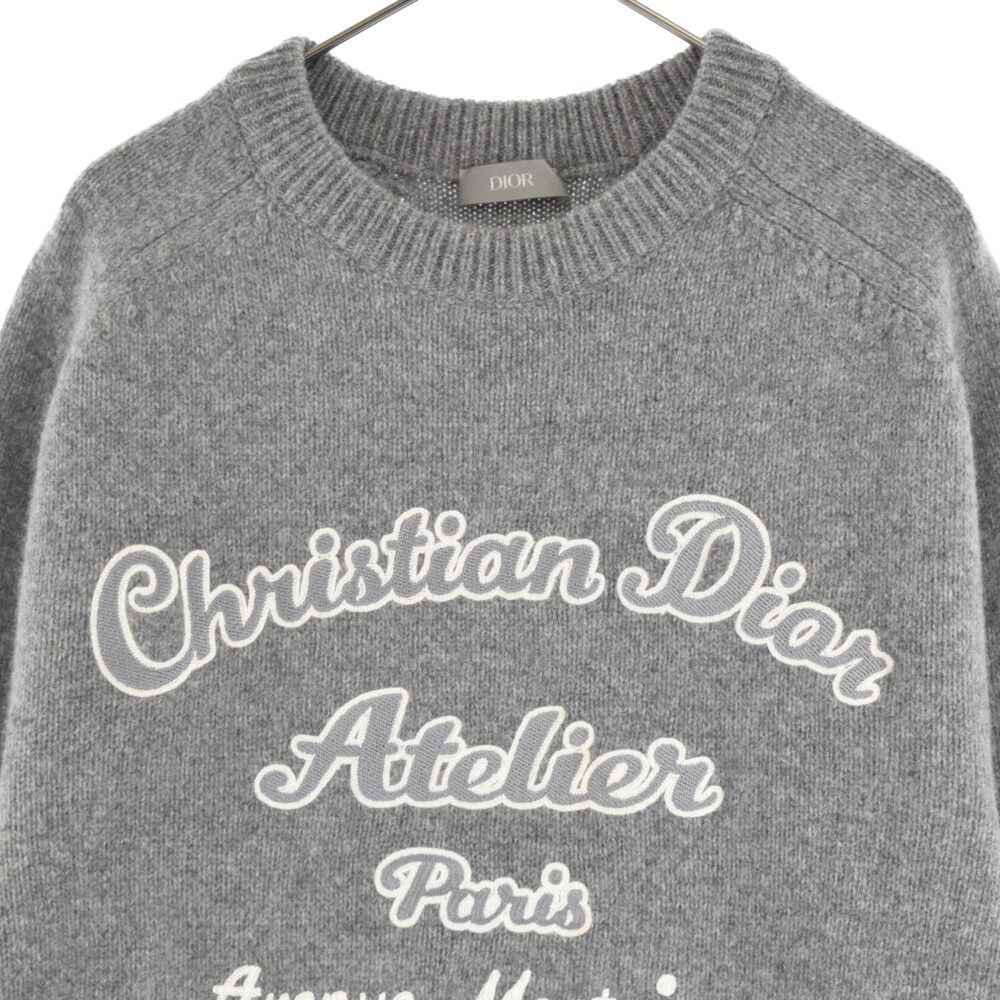 Christian Dior ATELIER ウール クルーネックニット グレー - ニット