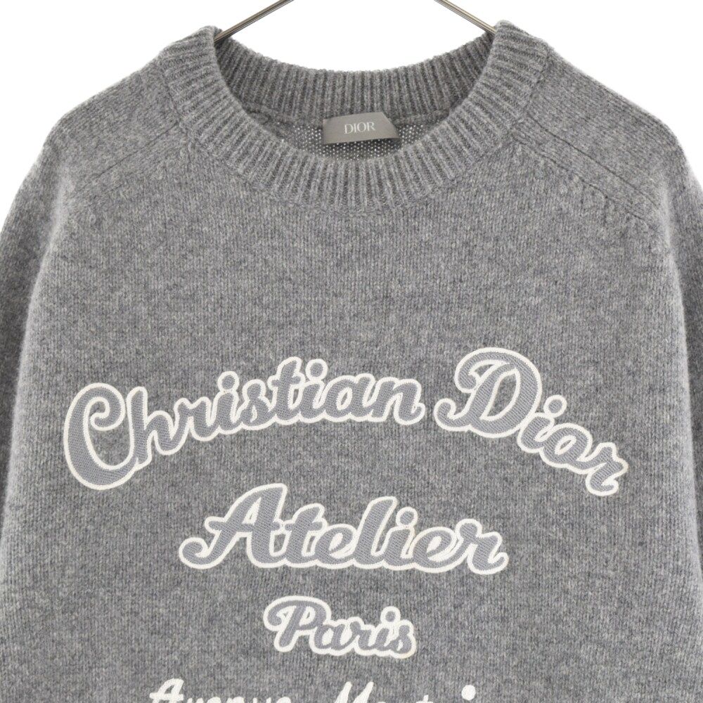 Christian Dior ATELIER ウール クルーネックニット グレー - ニット 