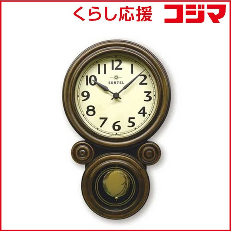 未開封 インテック ミニだるま 振り子時計 アラビア文字 QL676-A アンティークブラウン QL676_A ♥ 送料無料