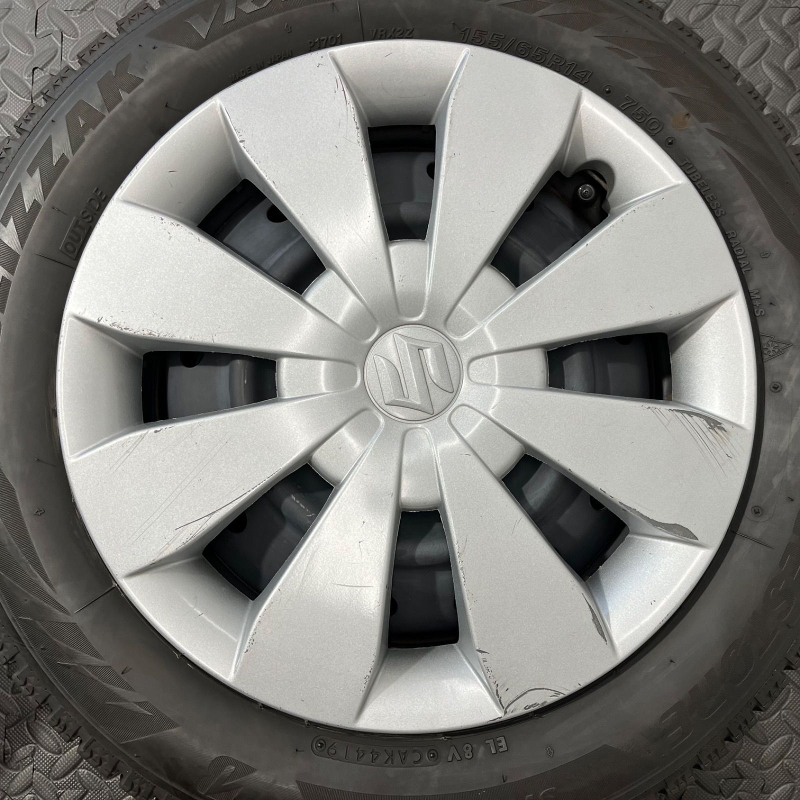 送料無料！ 19年 155 65R14 ブリヂストン ブリザックVRX2 スズキ ワゴンR スペーシア スマイル スタッドレスタイヤ