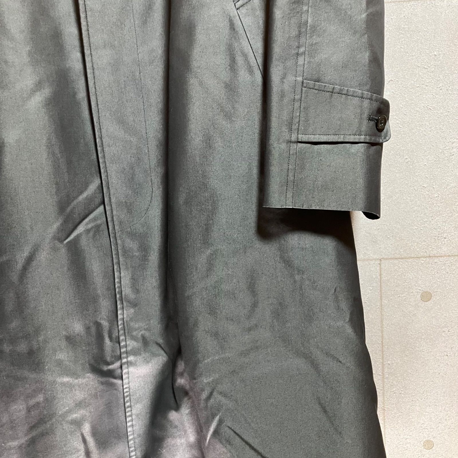 Aquascutum ダークブルー メンズ　ステンカラーコート 定番ステンカラーコート
