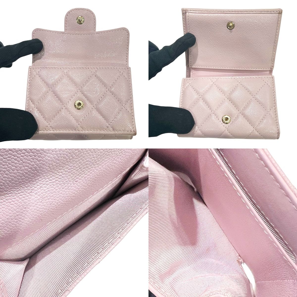 中古】 CHANEL シャネル クラシック スモール フラップウォレット  