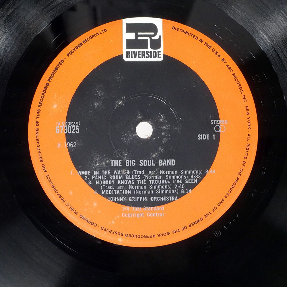 英 UK盤 JOHNNY GRIFFIN/BIG SOUL BAND/RIVERSIDE 673025 LP