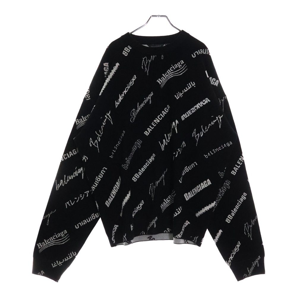 【値下げ】BALENCIAGA ロゴ　ニットセーター Balenciaga ロゴ セーター | ブラック | FARFETCH JP