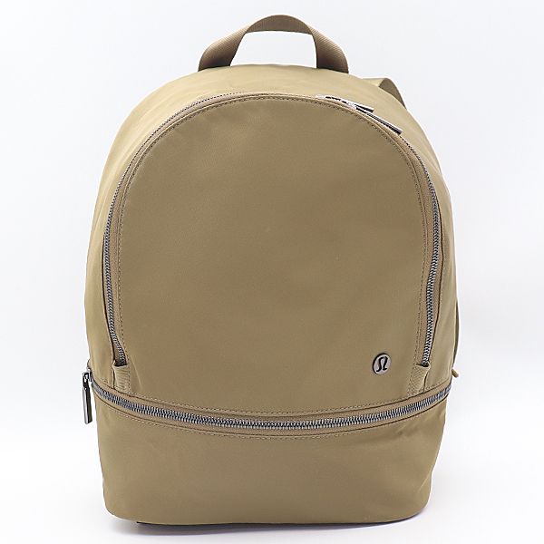 良品 ルルレモン ベージュ系カラー ナイロン ブラック金具 メンズ