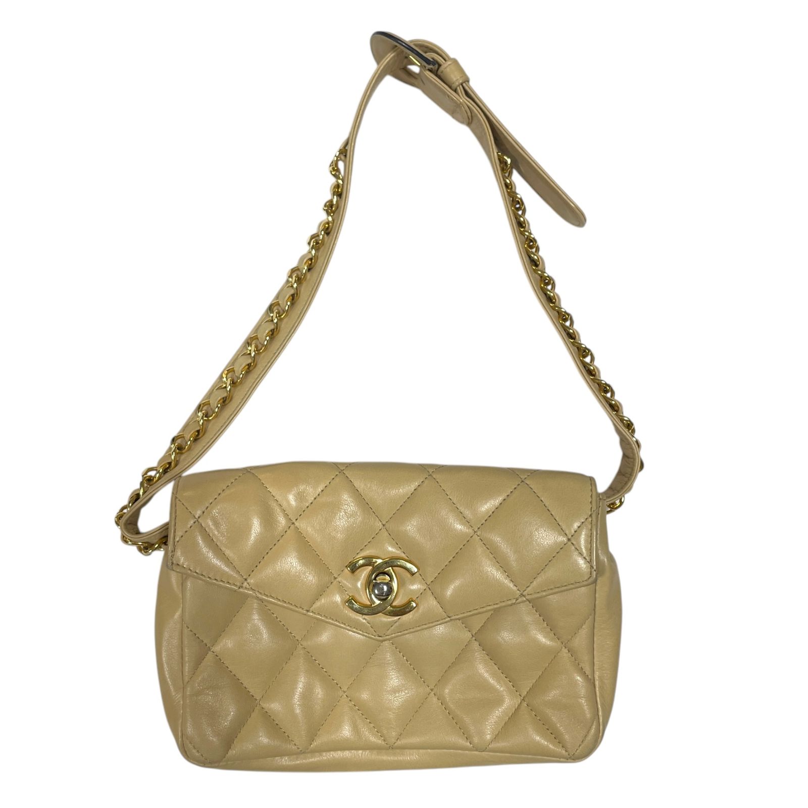 ◆ ◆ CHANEL シャネル ミニマトラッセ ウエストポーチ ウエストバッグ ベージュ レザー レディース 本体のみ V89567NM
