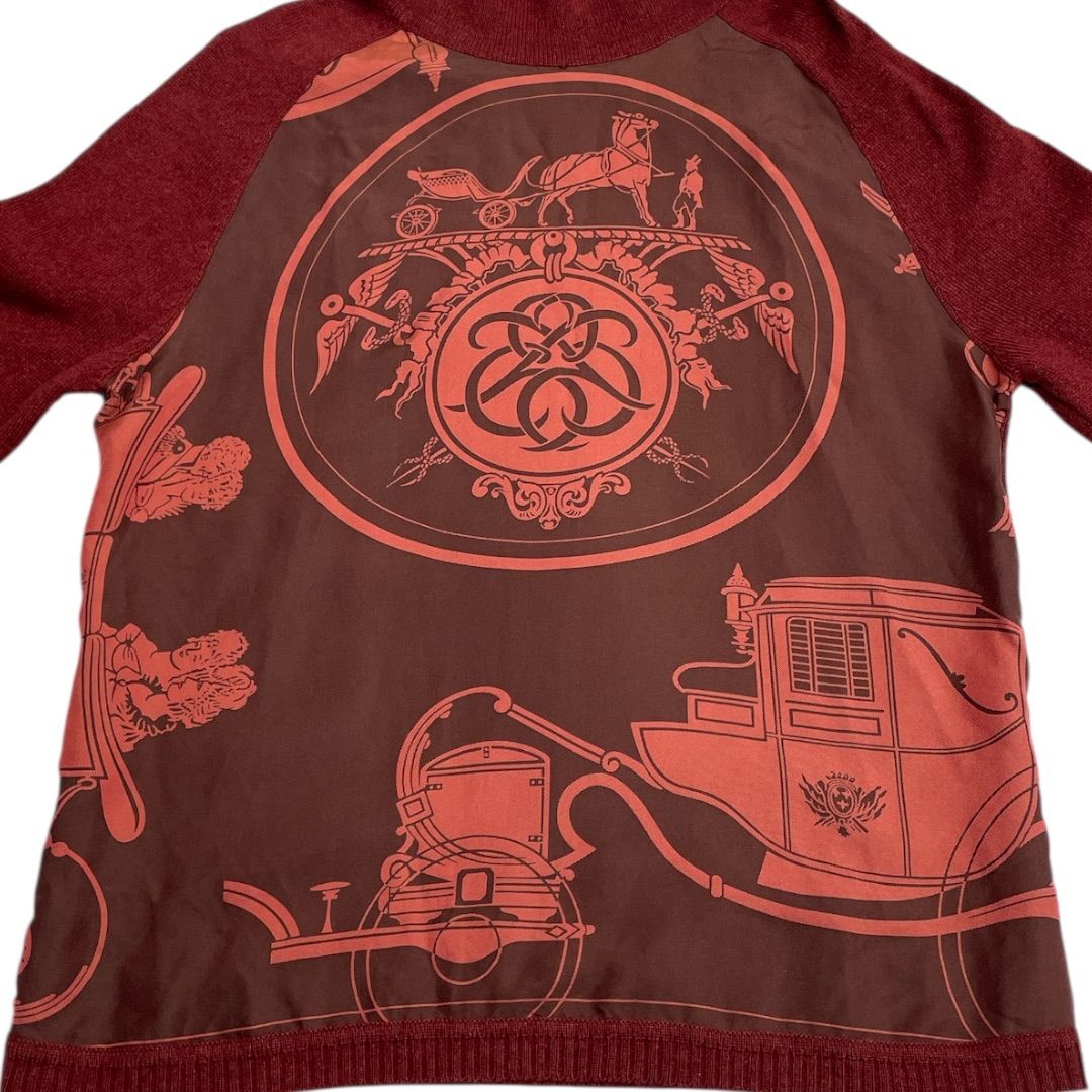 【希少】HERMESエルメス　ヴィンテージステンカラーコート レッド HERMES ヴィンテージエルメス フロント切替 タートルネック