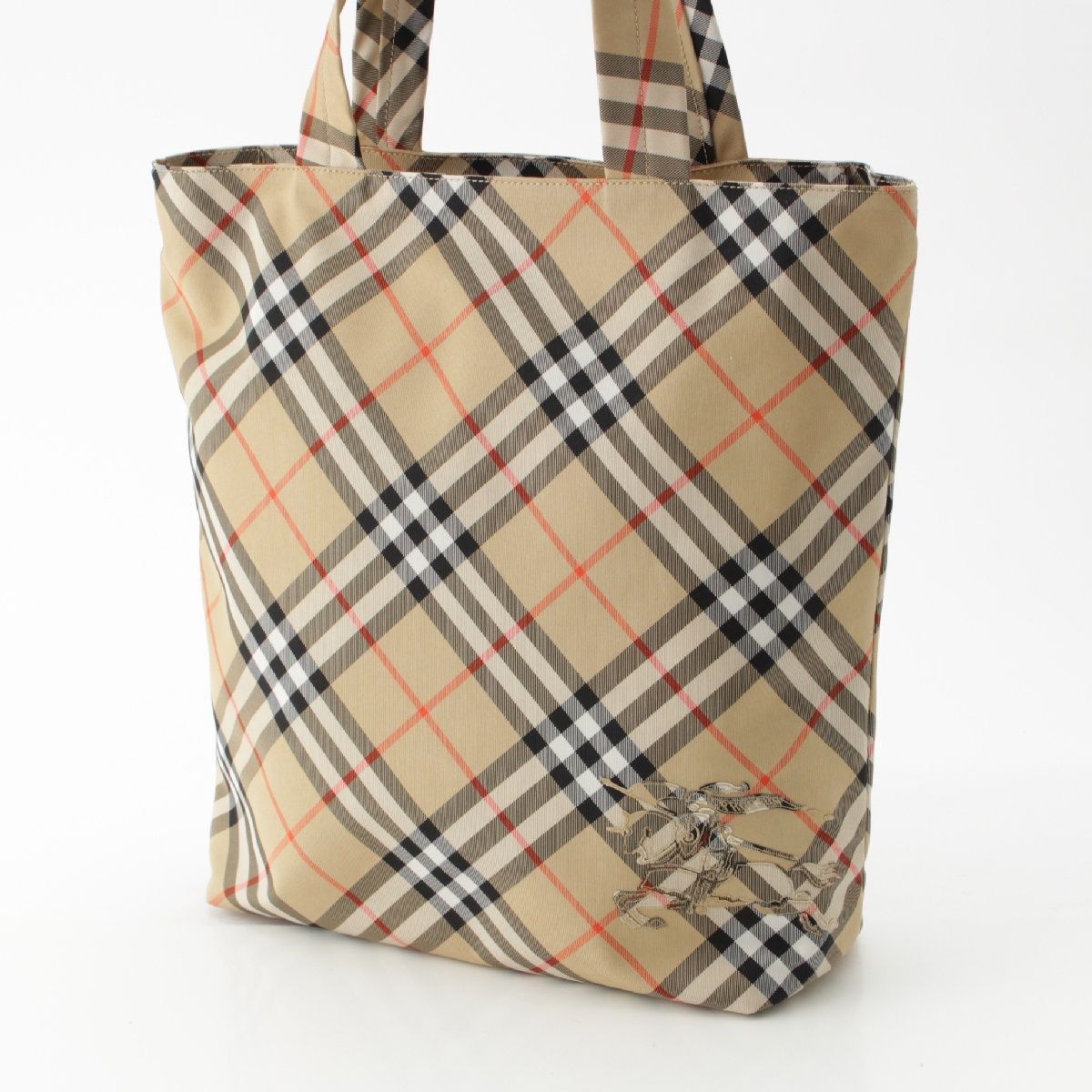 バーバリー ウーヴンコットンツイル ノバチェック トートバッグ  