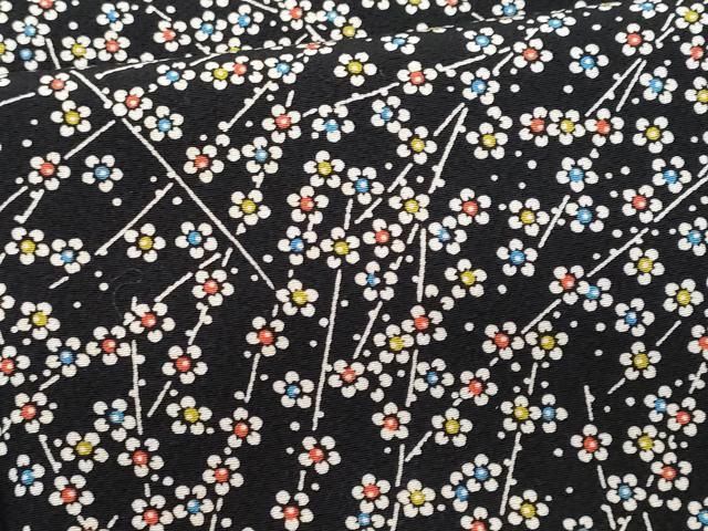 未使用】お召し 黒 十字絣紋様 正絹 裄丈64cm 新着順 - k-wasou