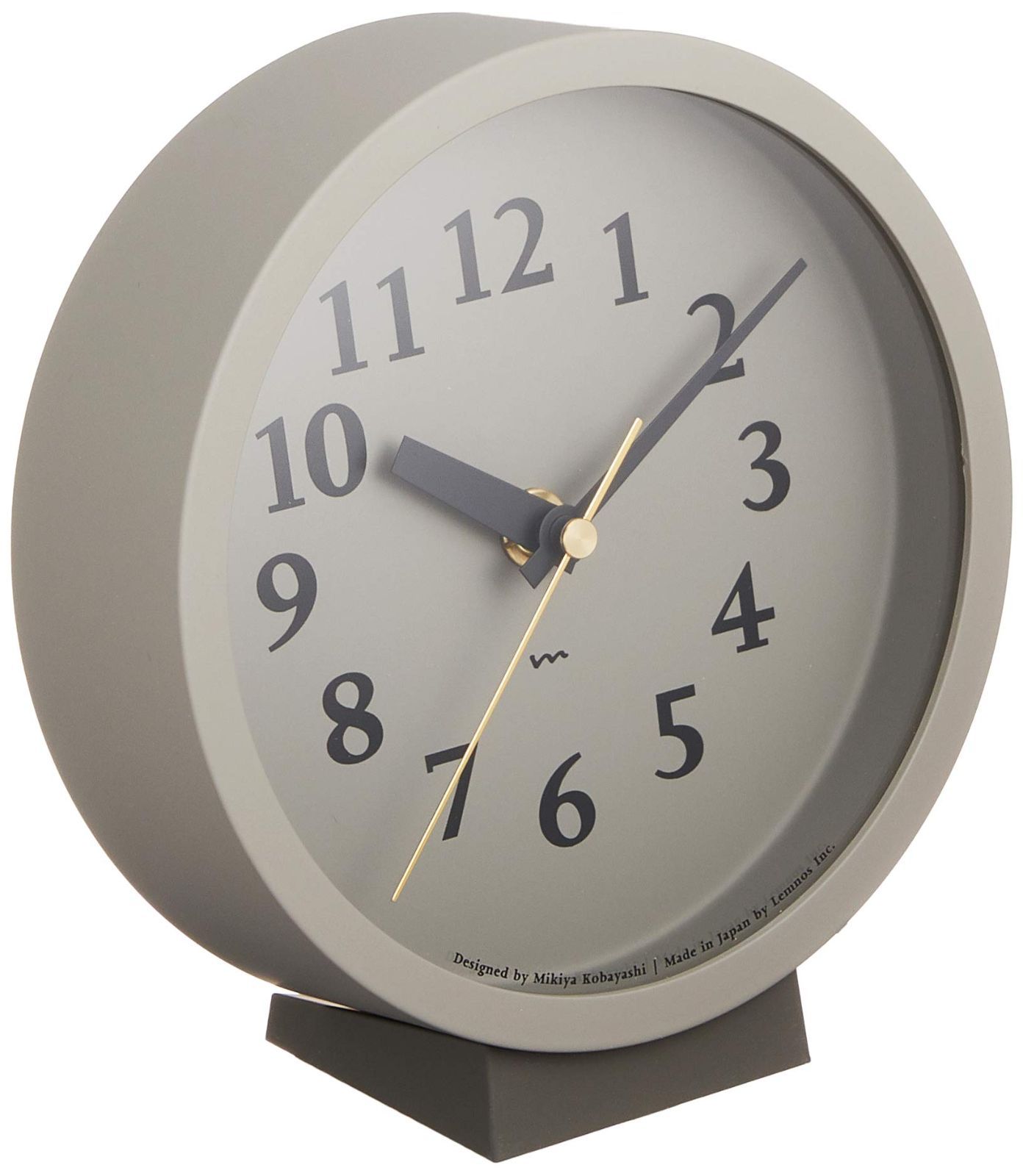新品 レムノス 置き時計 電波時計 グレー エムクロック m clock MK14-04 GY Lemnos