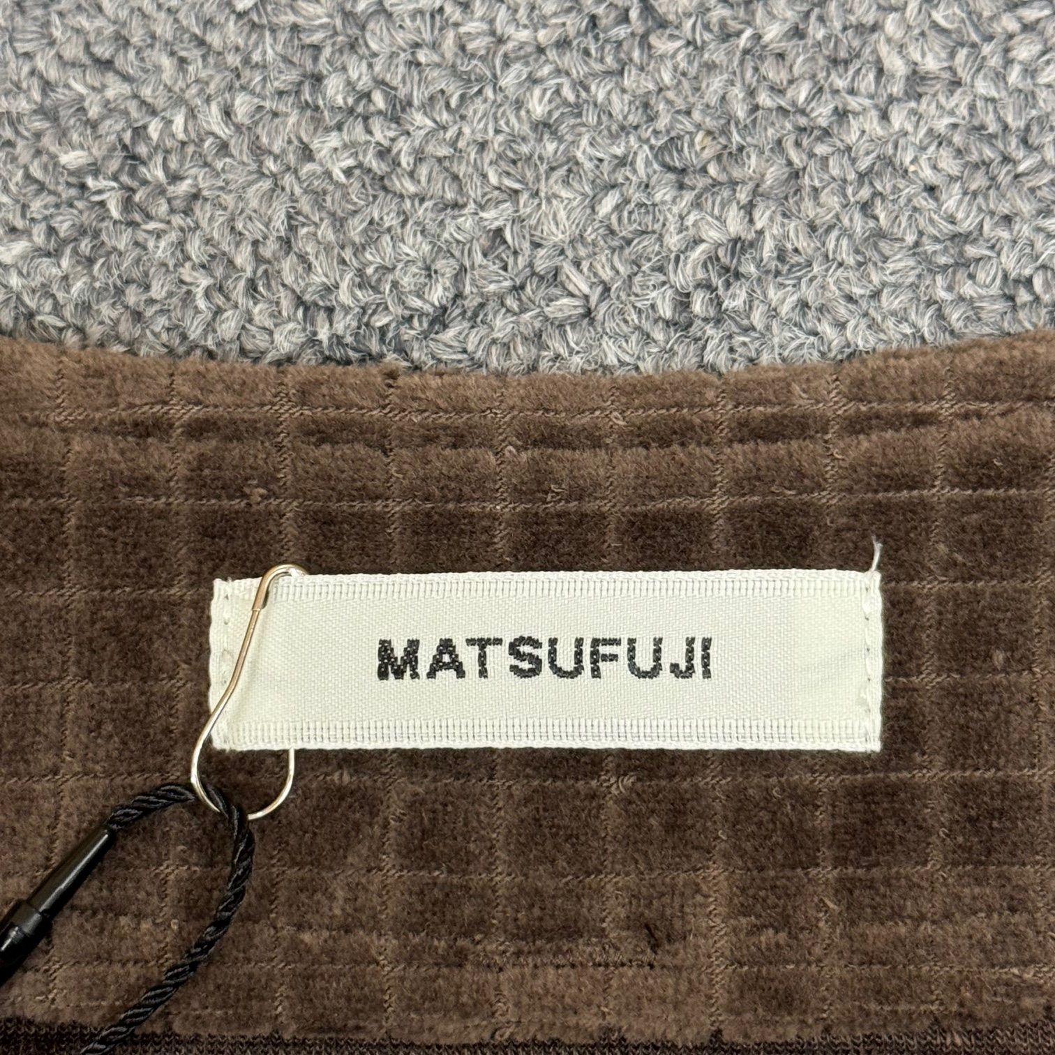 定価34100円 新品 MATSUFUJI 23AW Velor Block Check Jacquard 