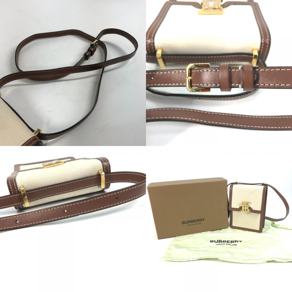 BURBERRY バーバリー ショルダーバッグ TBロゴ ロビン レザー