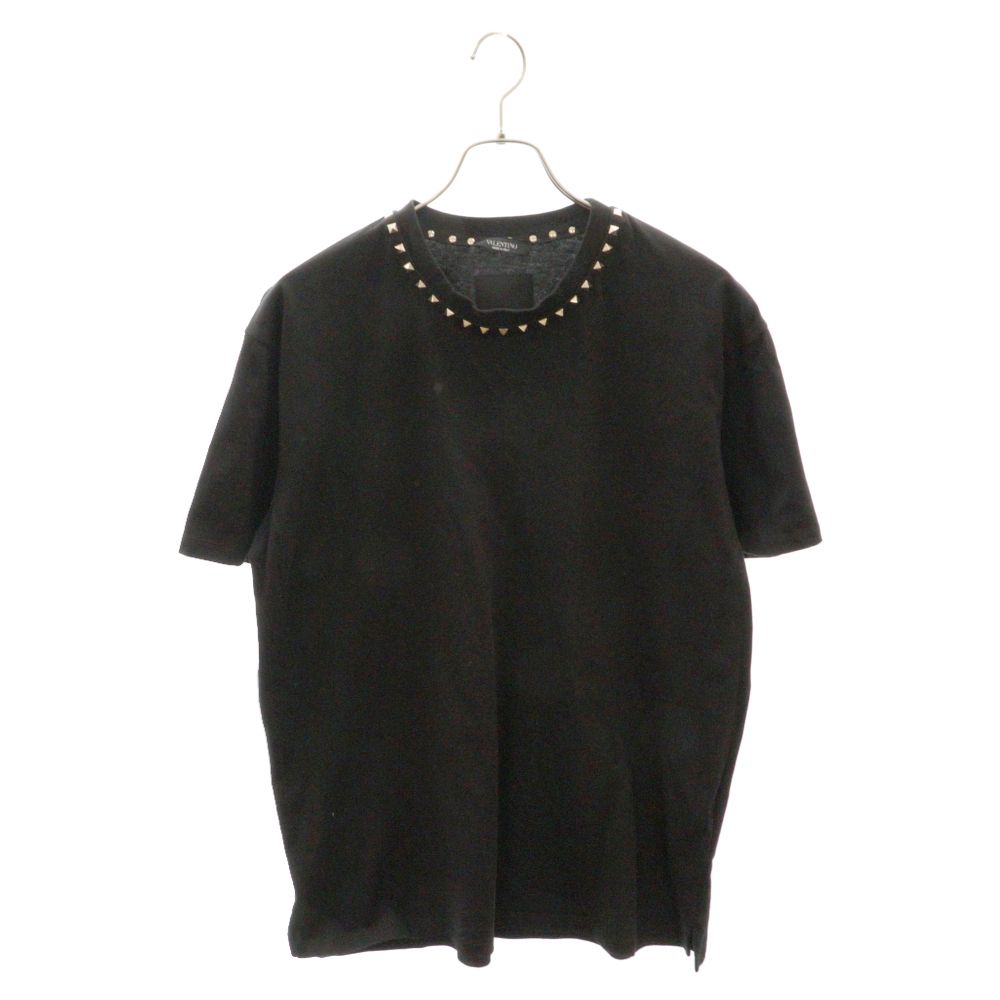 VALENTINO ヴァレンティノ クルーネック ロックスタッズ 半袖Tシャツカットソー 3V3MG08X959 VALENTINO (ヴァレンチノ) クルーネック ロックスタッズ 半袖Tシャツ