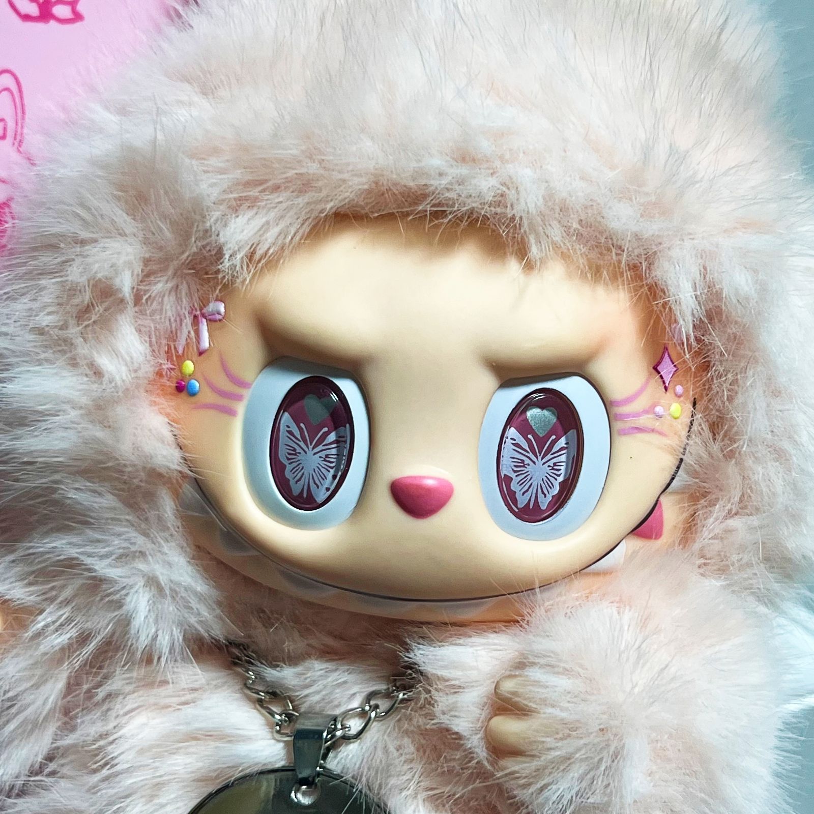 【海外限定・即日発送】ZIMOMO LABUBUぬいぐるみ ピンクデビル 蝶 海外限定・即日発送・最高品質！！】17cm ZIMOMO LABUBU