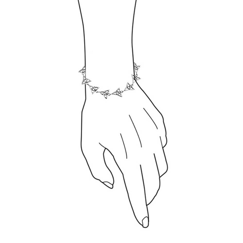 数量 Jewelry 女性やティーンエイジャー向けの スピリチュアルでインスピレーションを与える クリスチャン信仰のアイリッシュラブノットケルトトリケトラトリニティブレスレット .925スターリングシルバーオキシダイズ Bling STEELWINDOWSANDDOORS_COM