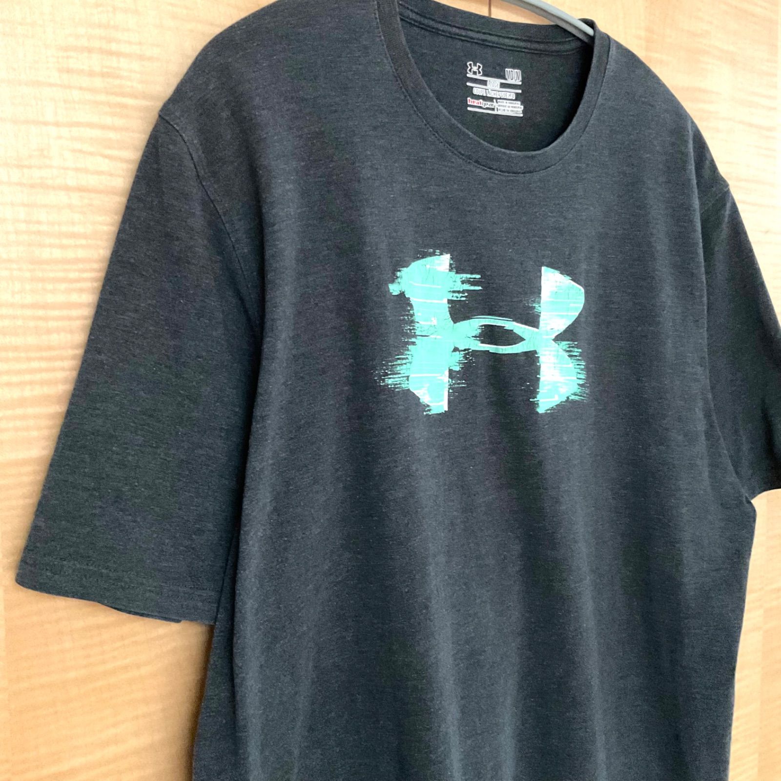 US古着 アンダーアーマーUNDER ARMOUR ロゴマークプリント半袖tシャツ黒M メルカリ