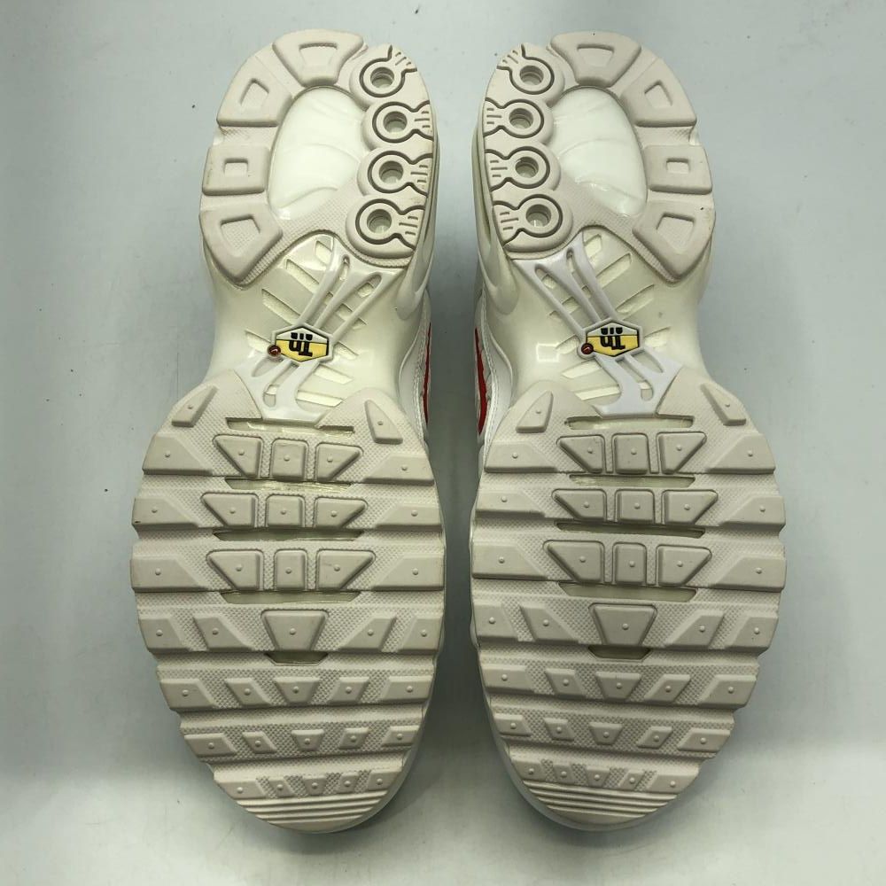 Nike air max plus tn gs white red deals