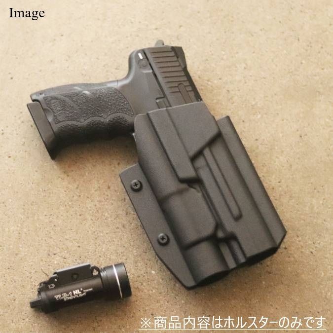 製造品 六七五 H-K HK45 ストリームライト TLR-1 HL カイデックスホルスター 右用 Black