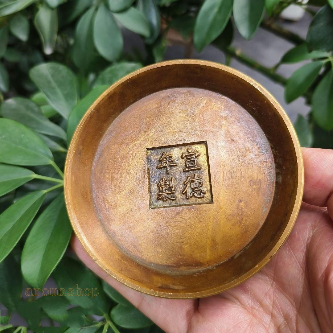 銅器 香炉 蓮華香炉 禅意薫香炉 茶道沈香炉 香道具 装飾品 工芸