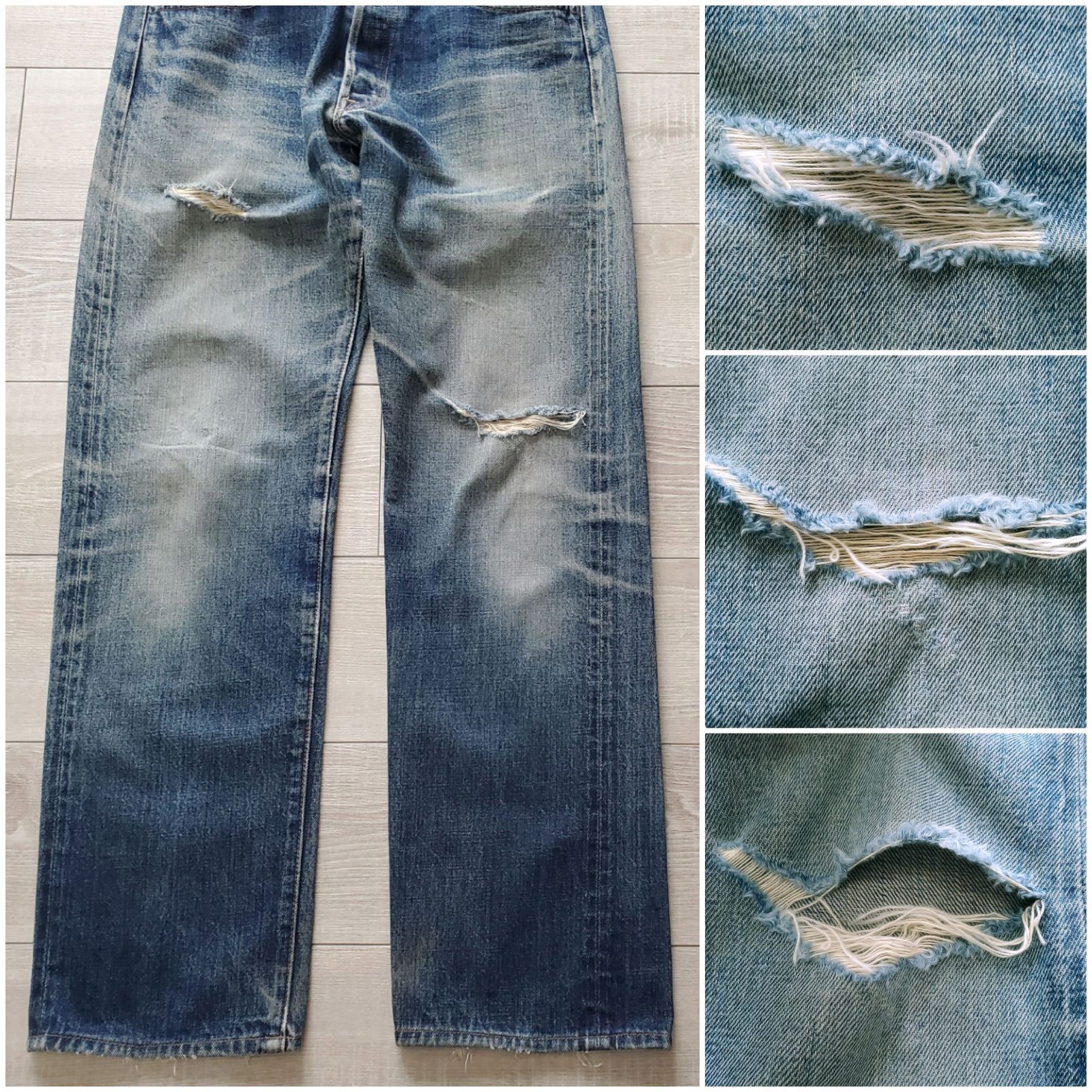 DENIME 旧ドゥニーム□USED 色落ち良好 ダメージあり 1998-04s 日本製 