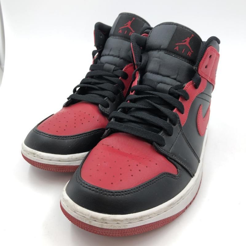 NIKE AIR JORDAN1 Mid Bred 25.5cm 554724-074 ﾅｲｷ 24