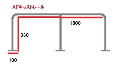 AFボート リガーマリン AFサイドキャストレール1800 330 1本