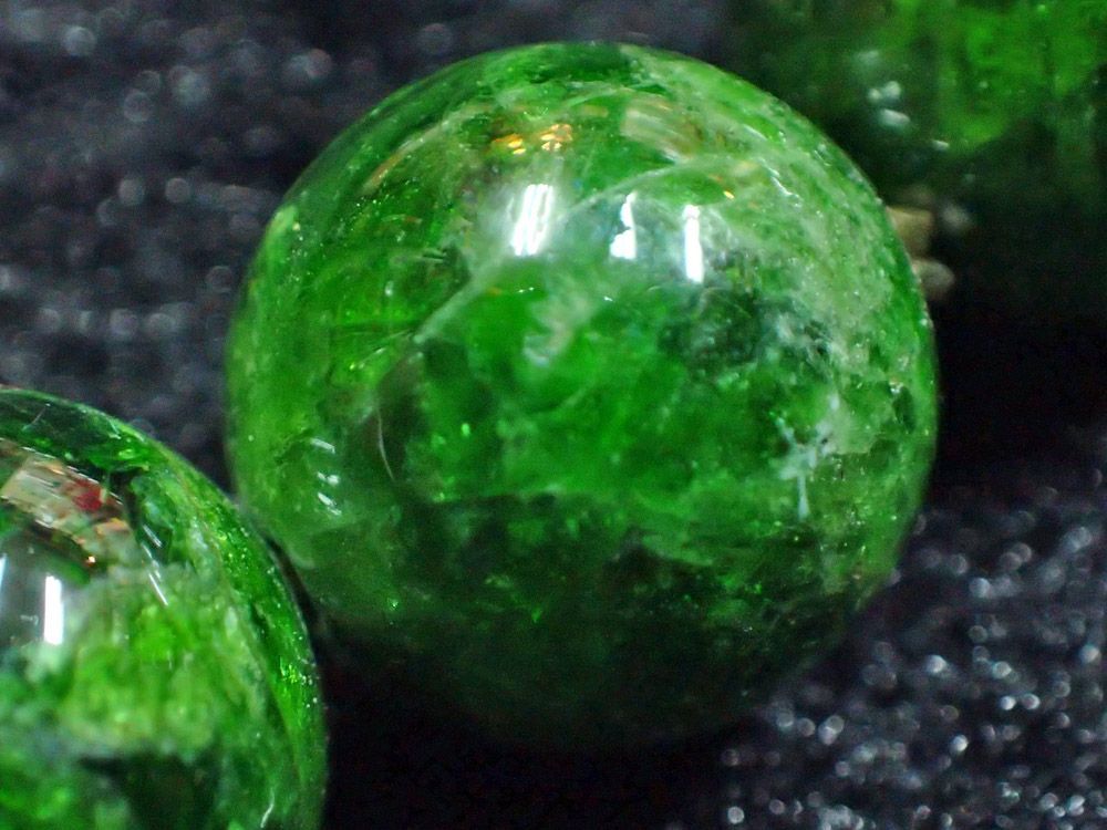 天然石ブレスレット】ダイオプサイト_Diopside (直径：12.5mm) - メルカリ