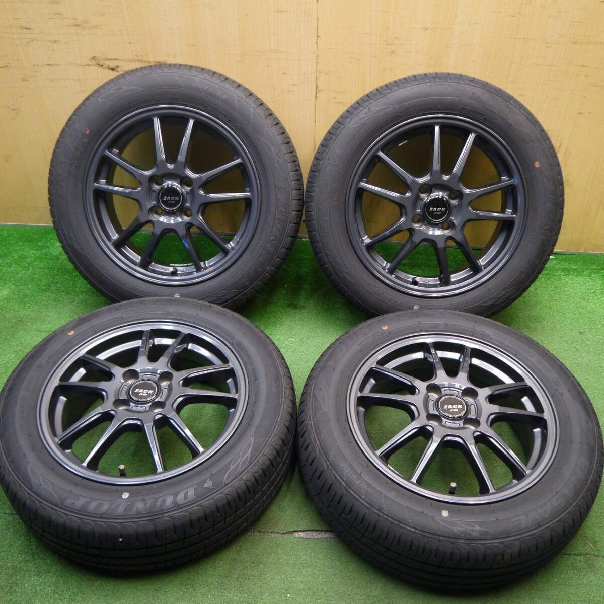 バリ溝 23年 ほぼ10分 175|65R15 ダンロップ エナセーブ EC204 ZACK JP-520 MONZA PCD100|4H 5040703Hノ