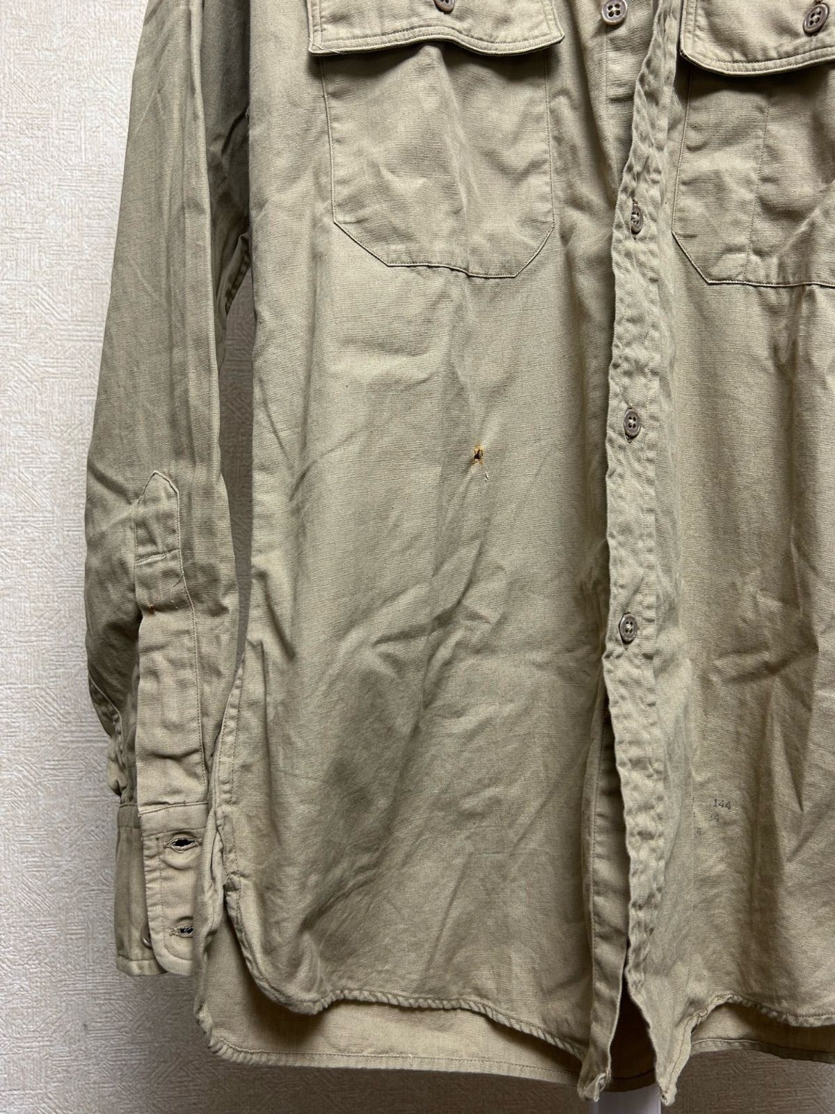 s.U.S.A.製ロックシルエットワークシャツ黄金サイズ14.5ステンシル