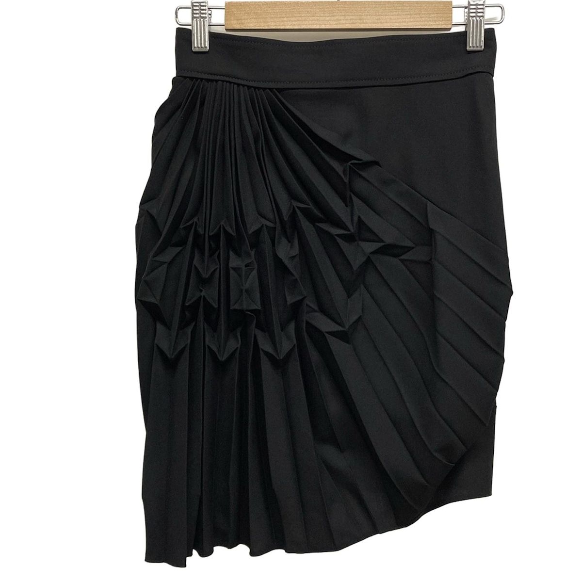 BALENCIAGA バレンシアガ スカート サイズ38 M レディース - 117428 TF700 黒 ひざ丈|プリーツ