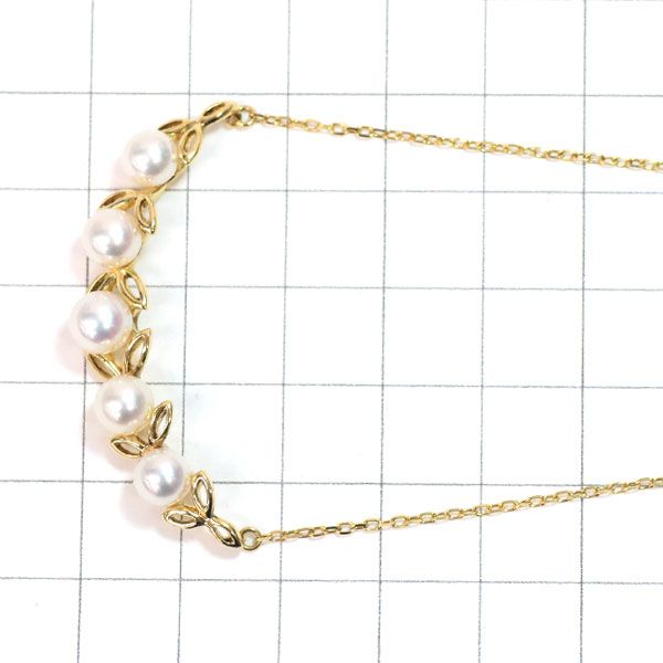 ミキモト K18YG アコヤ 真珠/パール ペンダントネックレス 径約5.6-6.1  