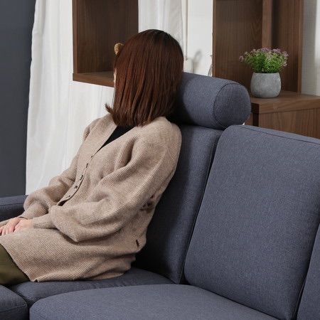 送料無料】ヘッド付きカウチソファ オットマン フットレスト 天然木 